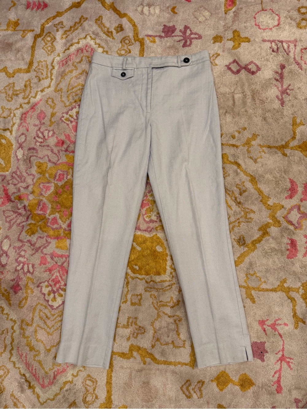 Anthropologie Pale Blue Straight-Leg Ankle Pants